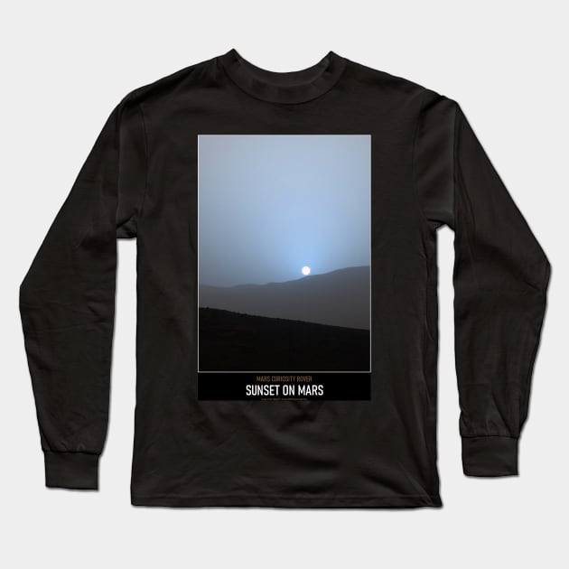 High Resolution Astronomy Sunset On Mars Long Sleeve T-Shirt by tiokvadrat